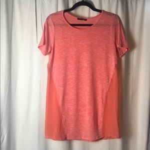 PAPERMOON mixed material shirt in salmon size M